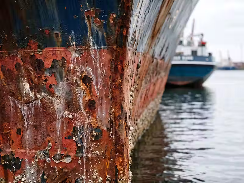 corrosion casco buque impacto marino niebla apv chile salina