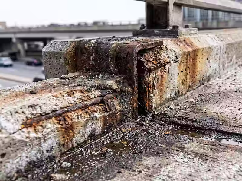 corrosion hormigon juntas sales quimicos contaminacion urbana apv chile